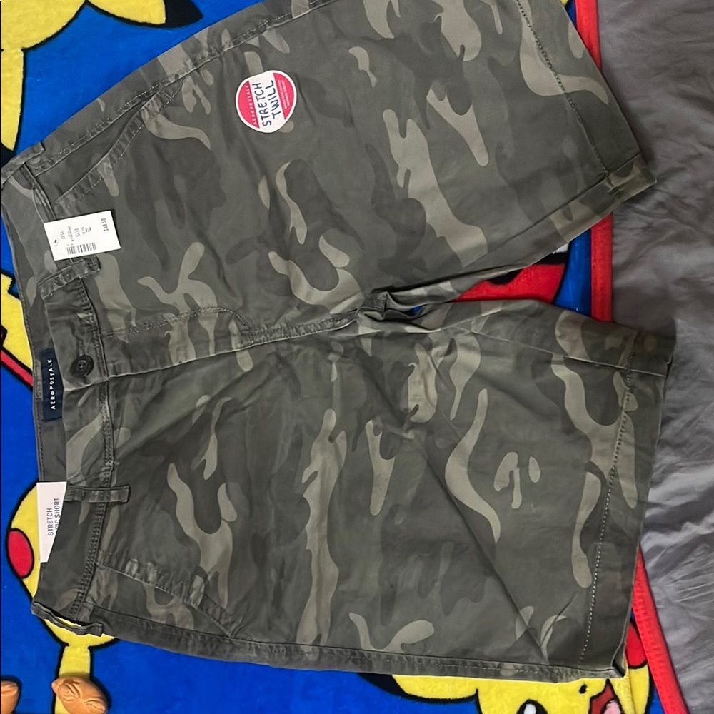 Aeropostale Gray Camo Cargo Shorts